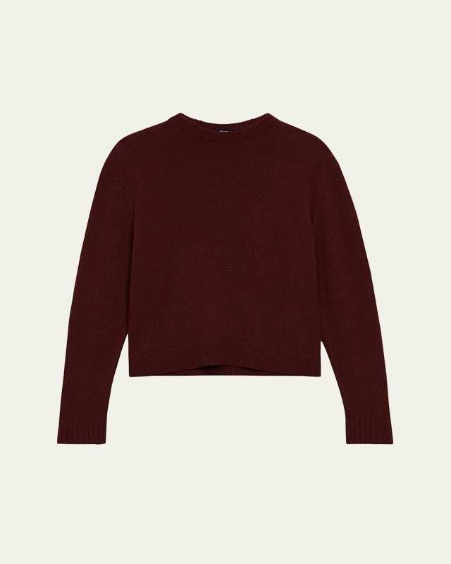 Cashmere Cropped Crewneck Sweater